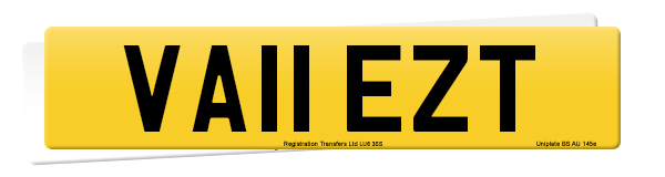 Registration number VA11 EZT
